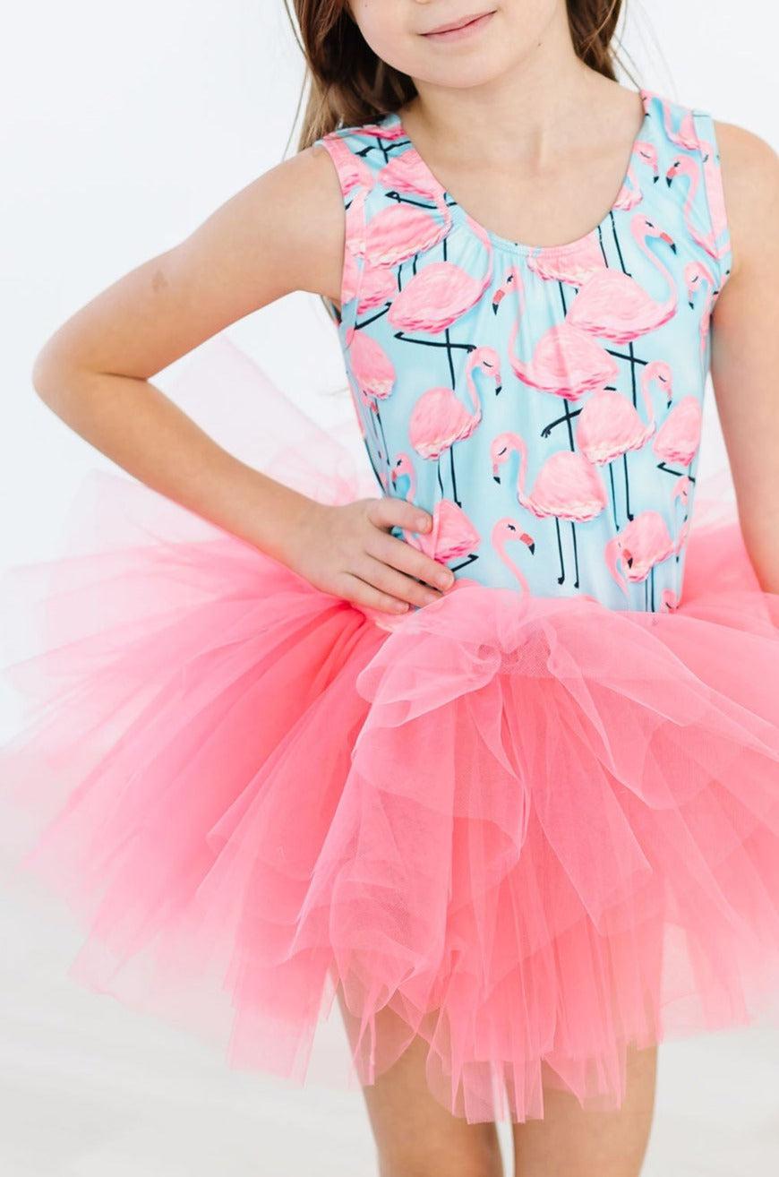 Pretty in Pink Flamingos Tank Tutu Leotard - Mack & Harvie