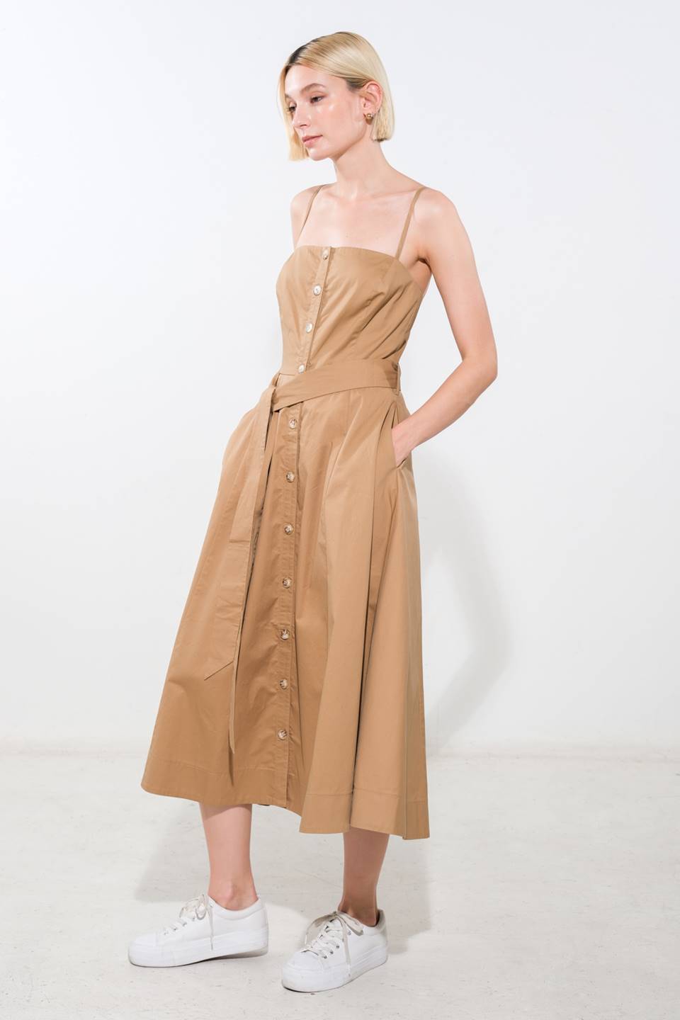 PROOF OF PERFECTION WOVEN MIDI DRESS - Mack & Harvie
