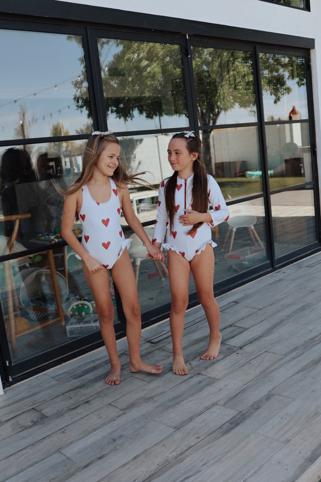 Queen of Hearts | Girl Sleeveless Swimsuit - Mack & Harvie