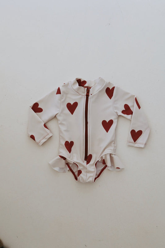 Queen of Hearts | Long Sleeve Swimsuit - Mack & Harvie