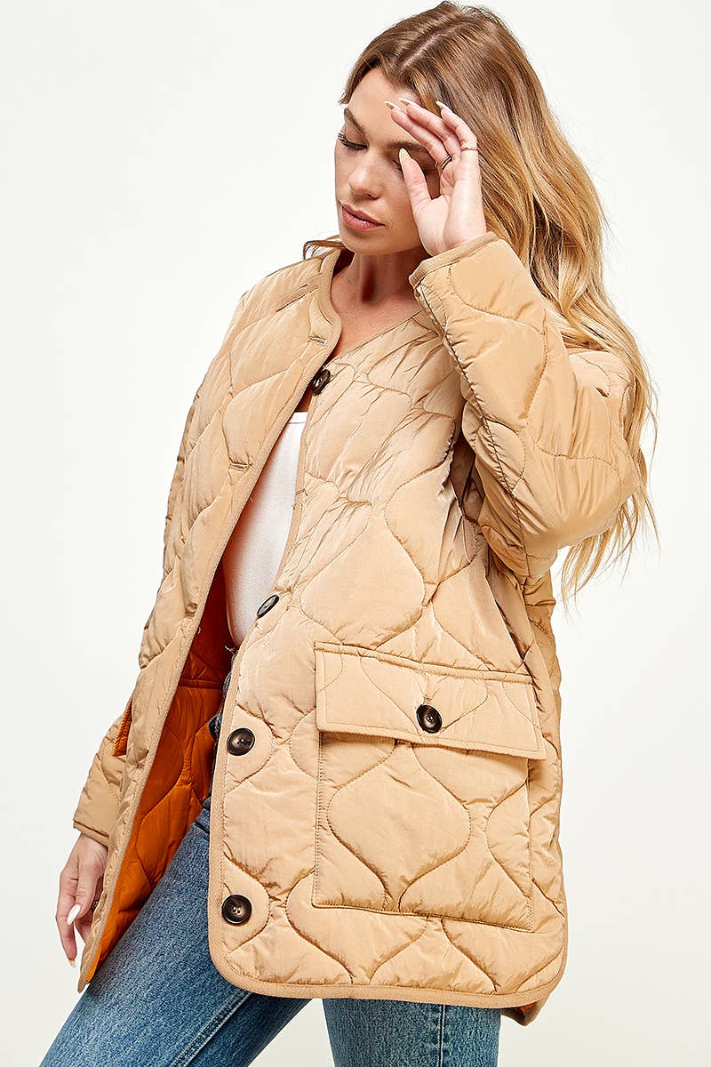 QUILTED LONG SLEEVE JACKET - Mack & Harvie