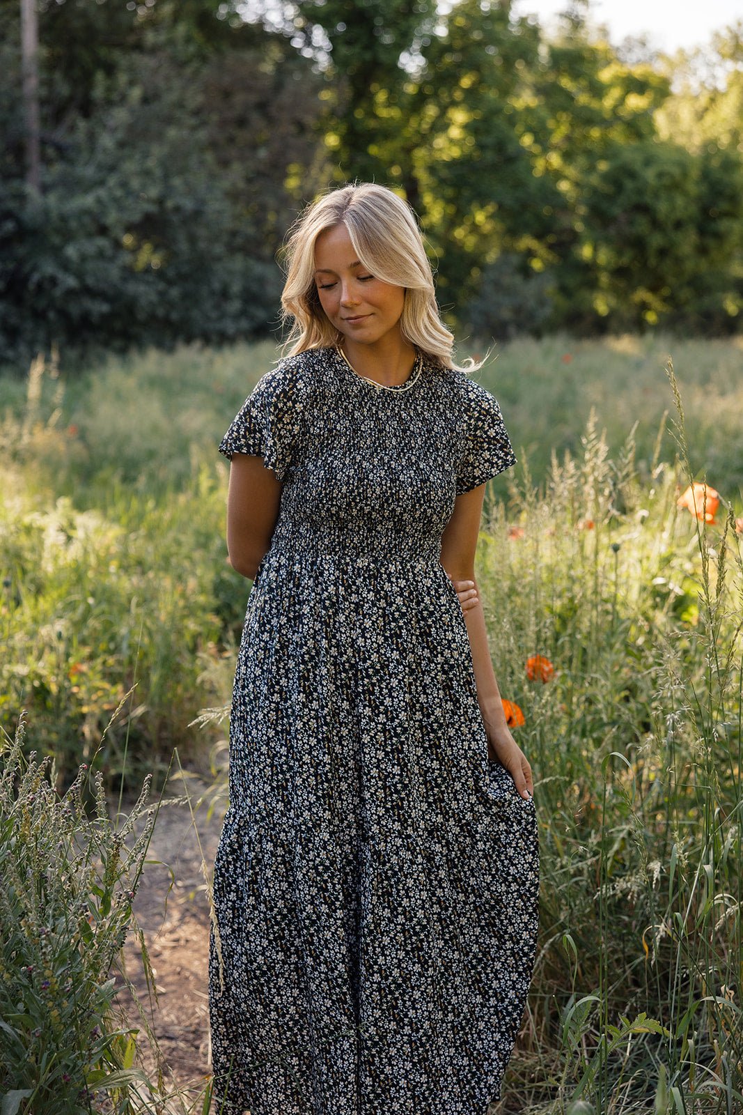 Rachelle Smocked Maxi - Mack & Harvie