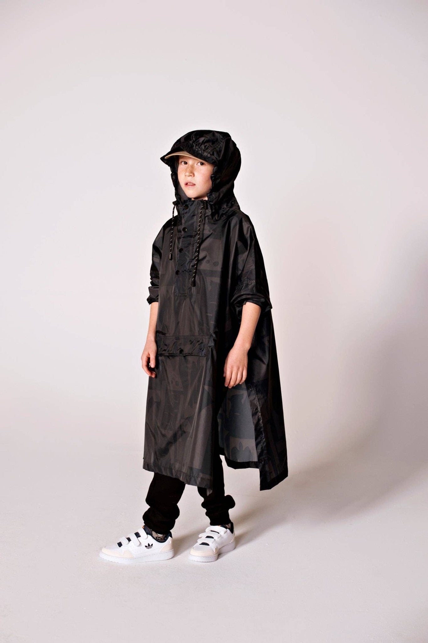 Rainkiss - Back to Black - Kids Rain Poncho - Mack & Harvie