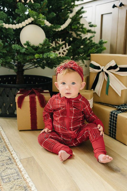 Red Plaid Bamboo Zipper - Mack & Harvie