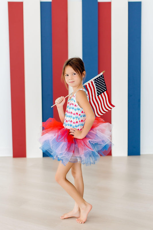 Red, White & Cute Tank Tutu Leotard - Mack & Harvie