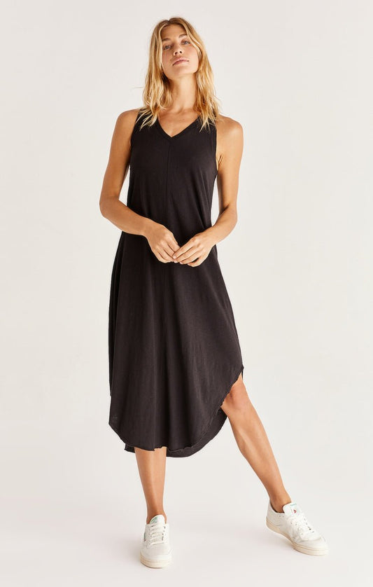 REVERIE SLUB MIDI DRESS
