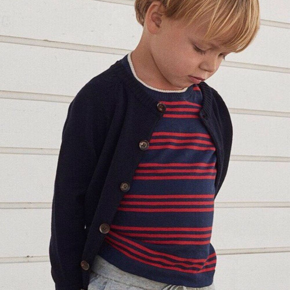 Rib Pocket Cardigan - Dark Navy - Mack & Harvie