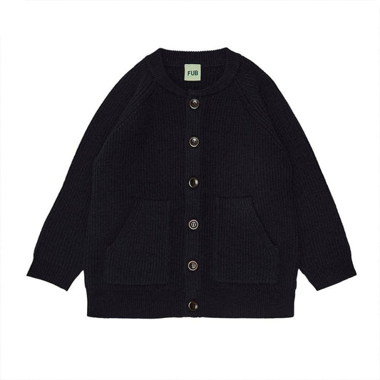 Rib Pocket Cardigan - Dark Navy - Mack & Harvie