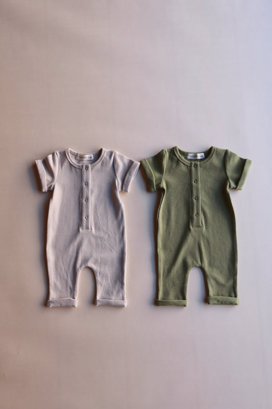 Ribbed Button Jumpsuit - Mack & Harvie