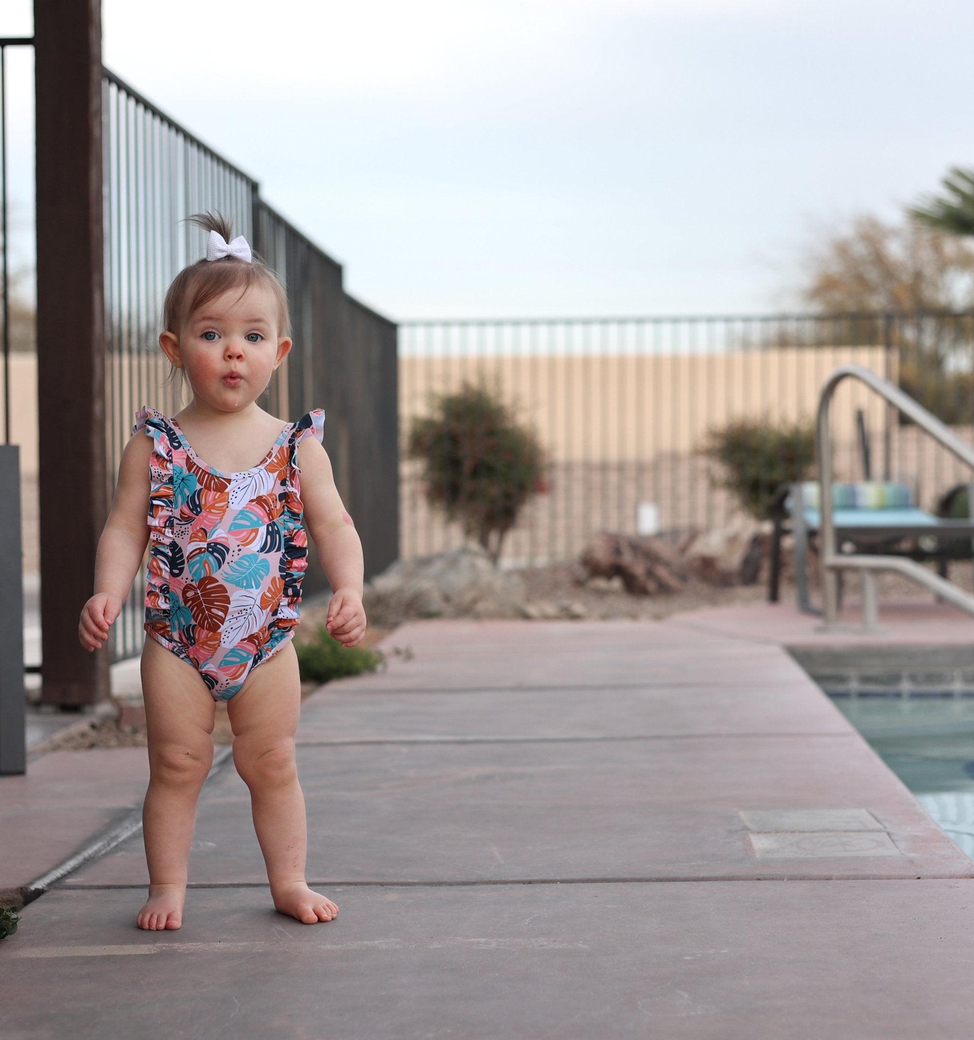 RUFFLE SWIMSUIT- Monstera - Mack & Harvie