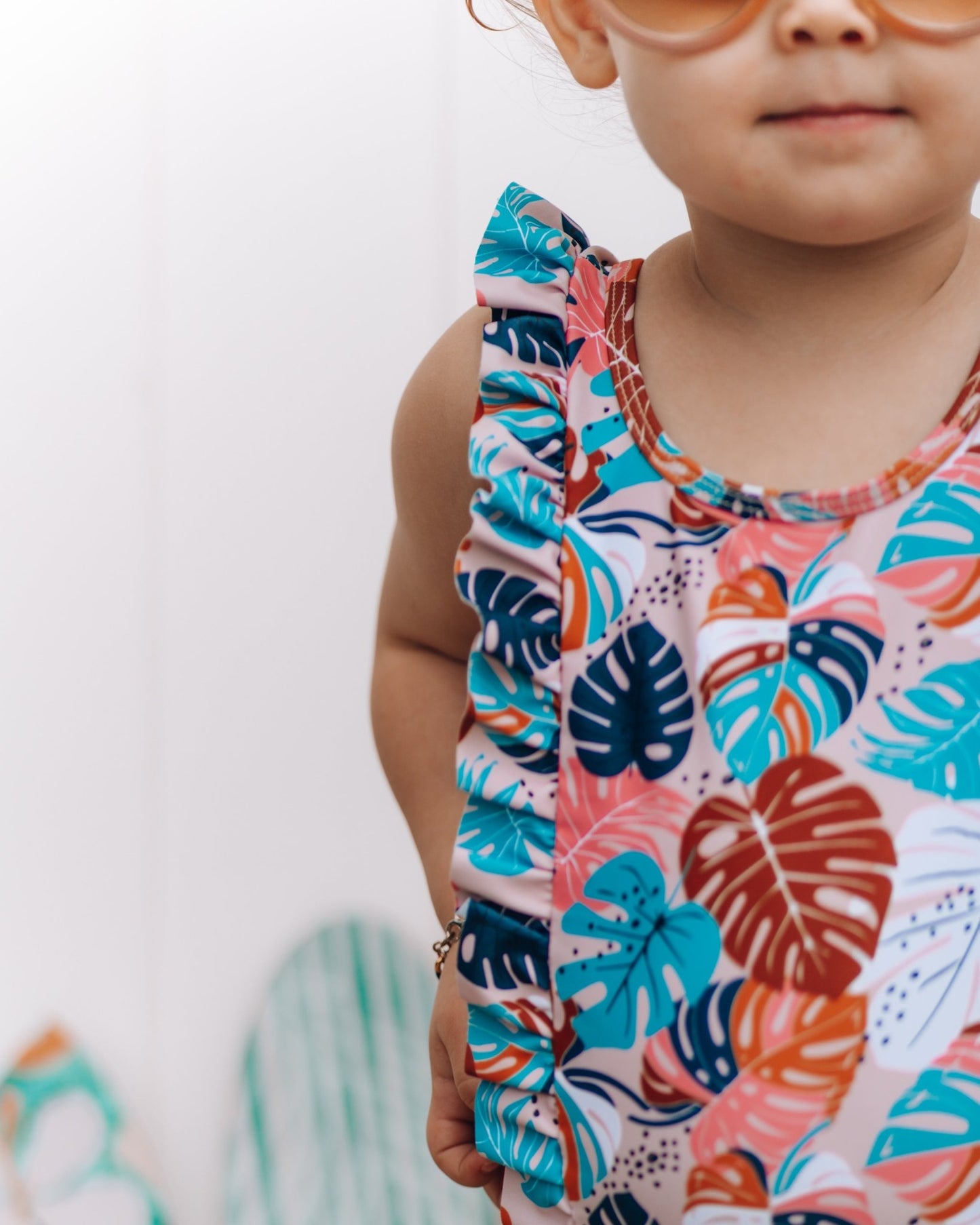 RUFFLE SWIMSUIT- Monstera - Mack & Harvie