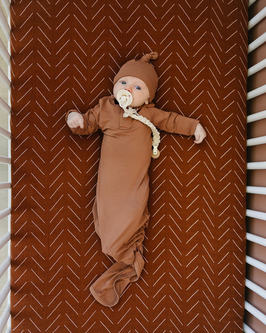 Rust Bamboo Knot Gown - Mack & Harvie