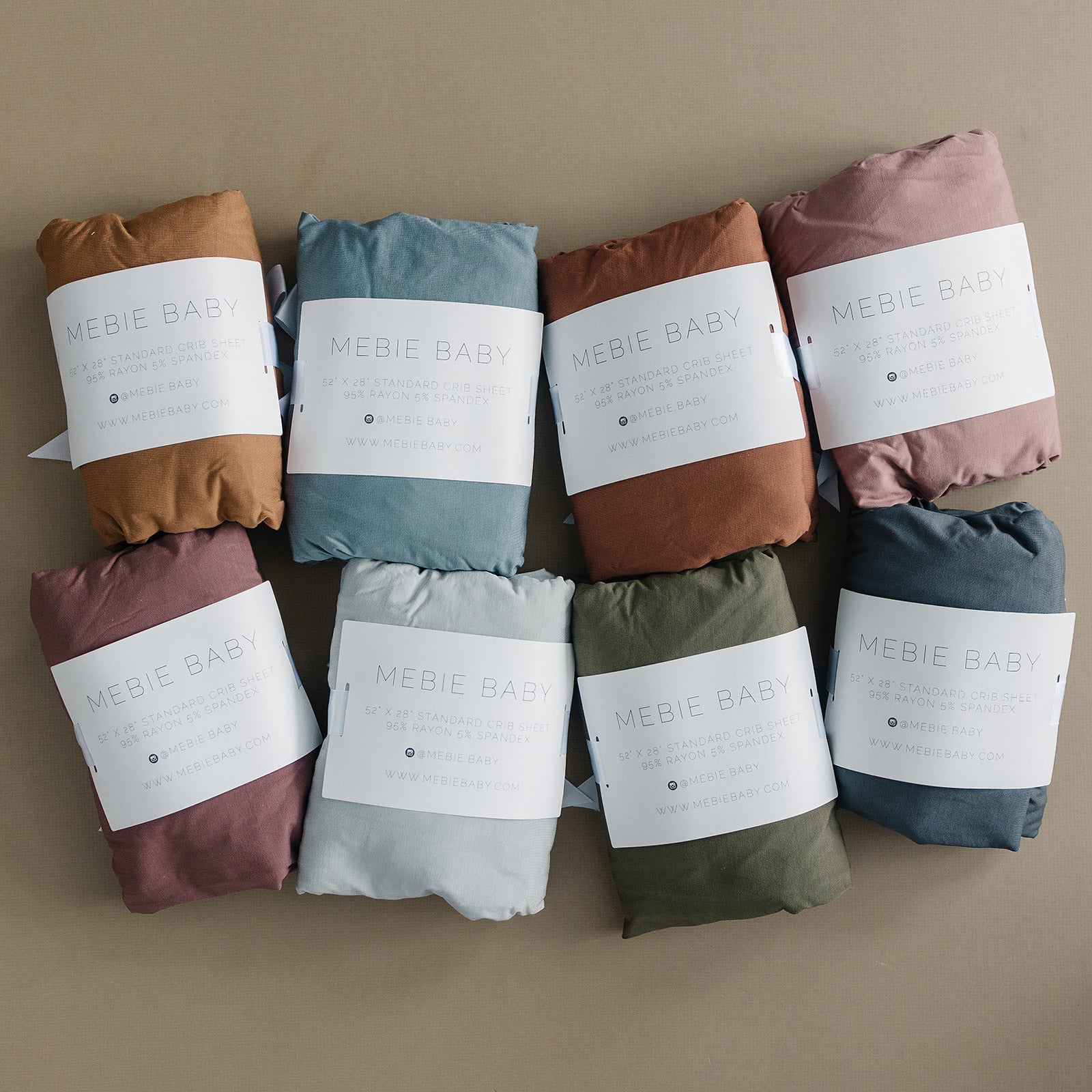 Rust Bamboo Stretch Crib Sheet - Mack & Harvie