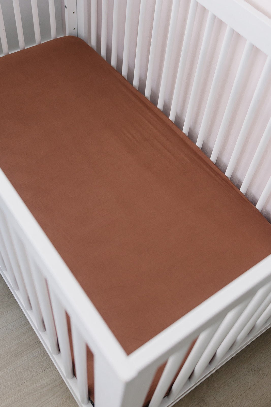 Rust Bamboo Stretch Crib Sheet - Mack & Harvie
