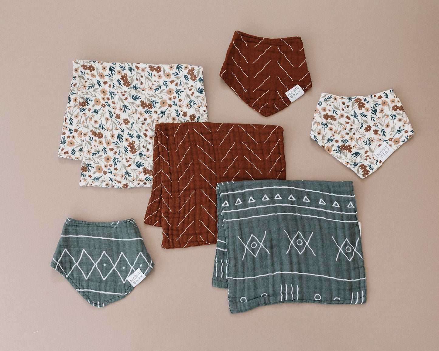 Rust Mudcloth Bib - Mack & Harvie