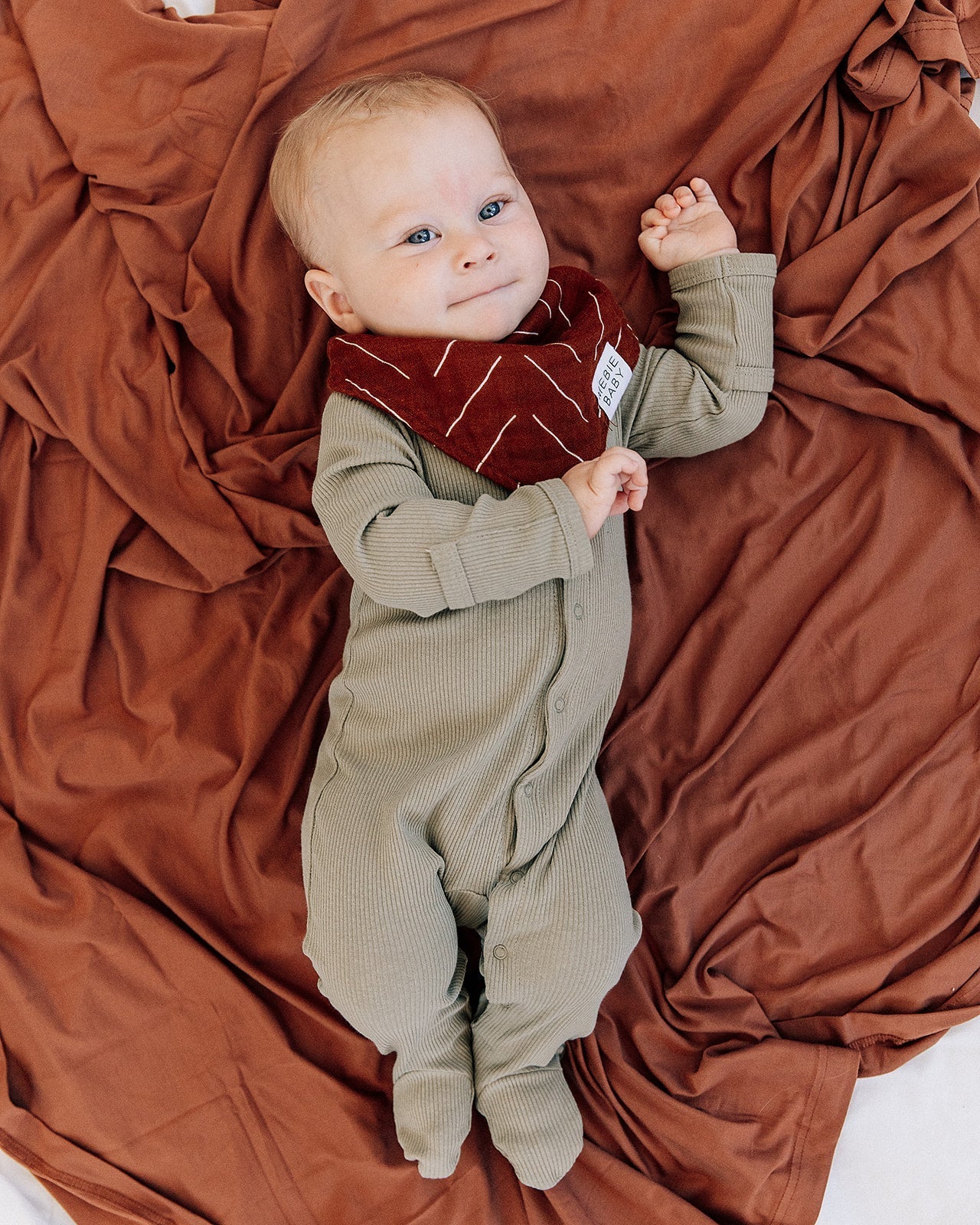 Rust Mudcloth Bib - Mack & Harvie