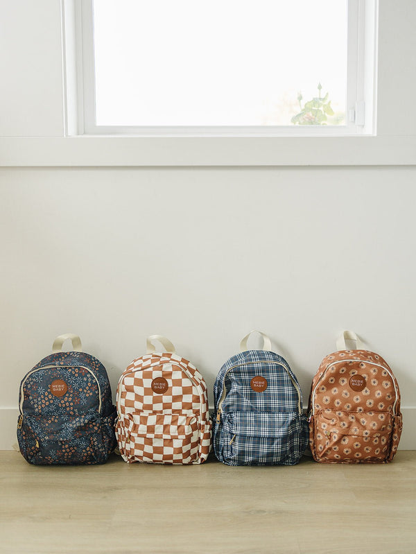 brown checkered mini backpack Rust Wavy saltwater-inshore-metal Black Herschel Backpack lasting use and features Model:STIN902MLFS