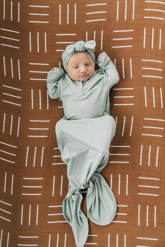Sage Bamboo Knot Gown - Mack & Harvie