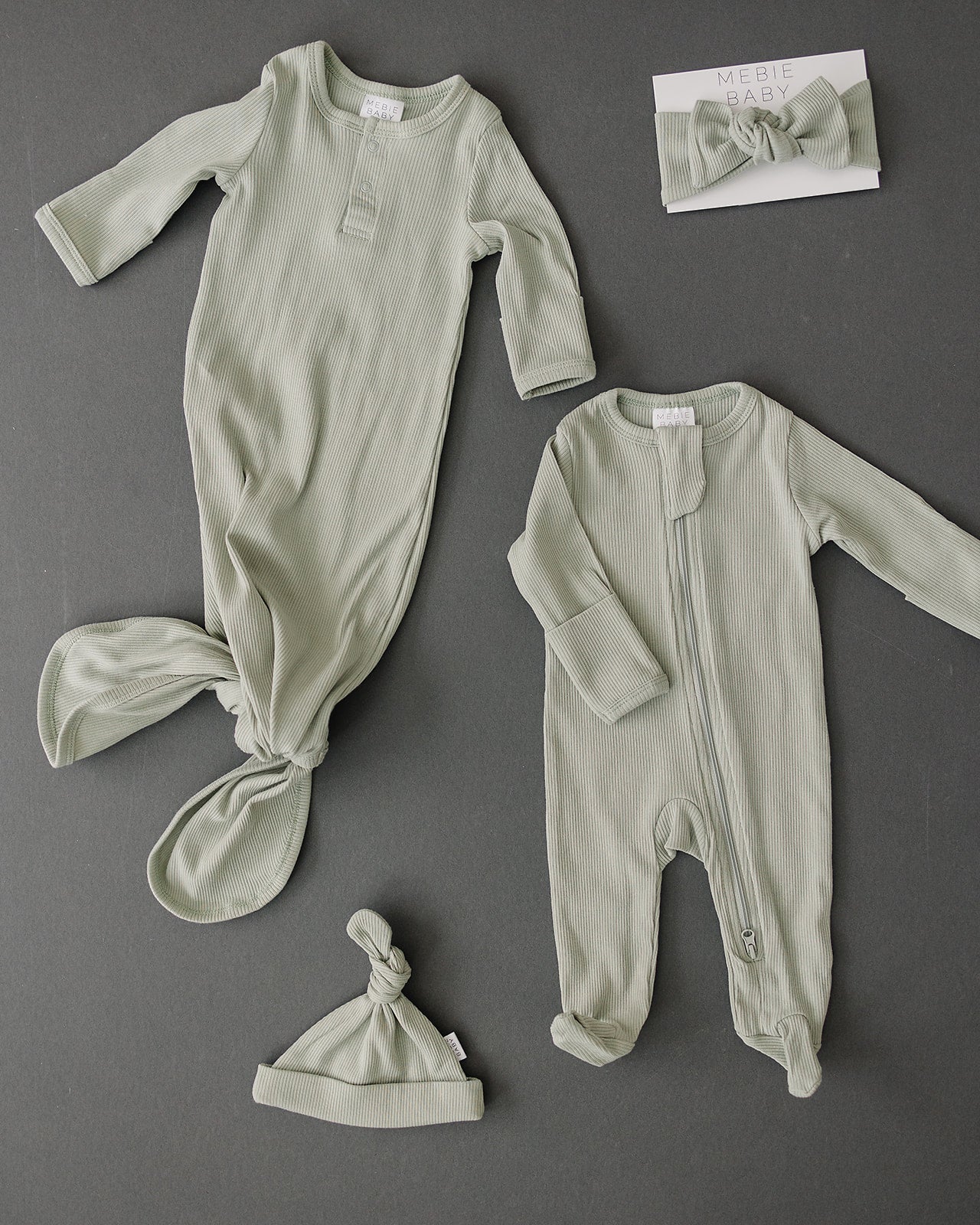 Sage Organic Cotton Ribbed Zipper - Mack & Harvie