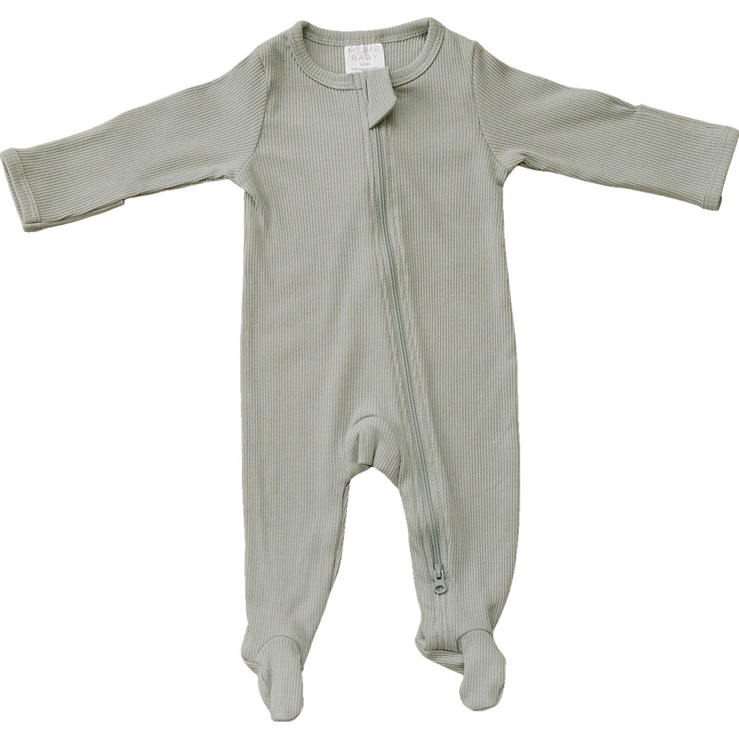 Sage Organic Cotton Ribbed Zipper - Mack & Harvie