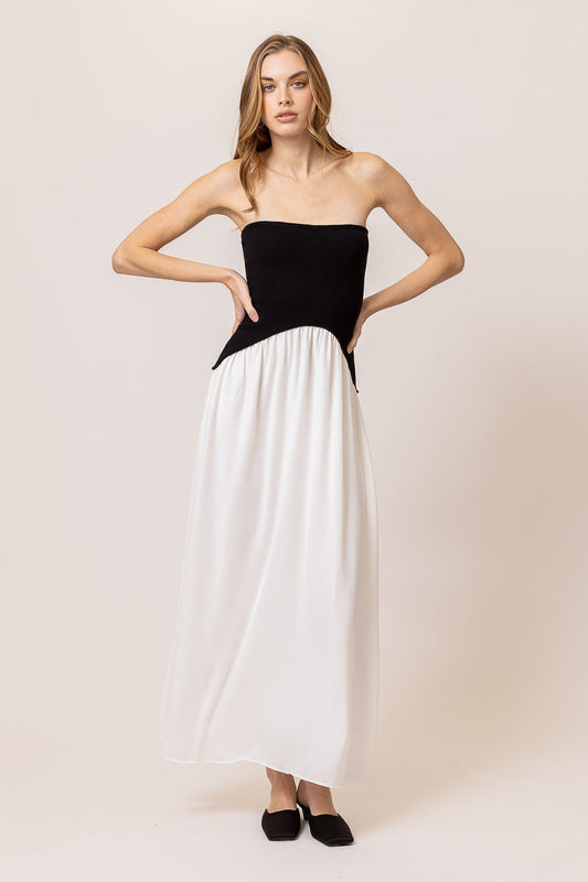 Saloma Mix-Media Dress