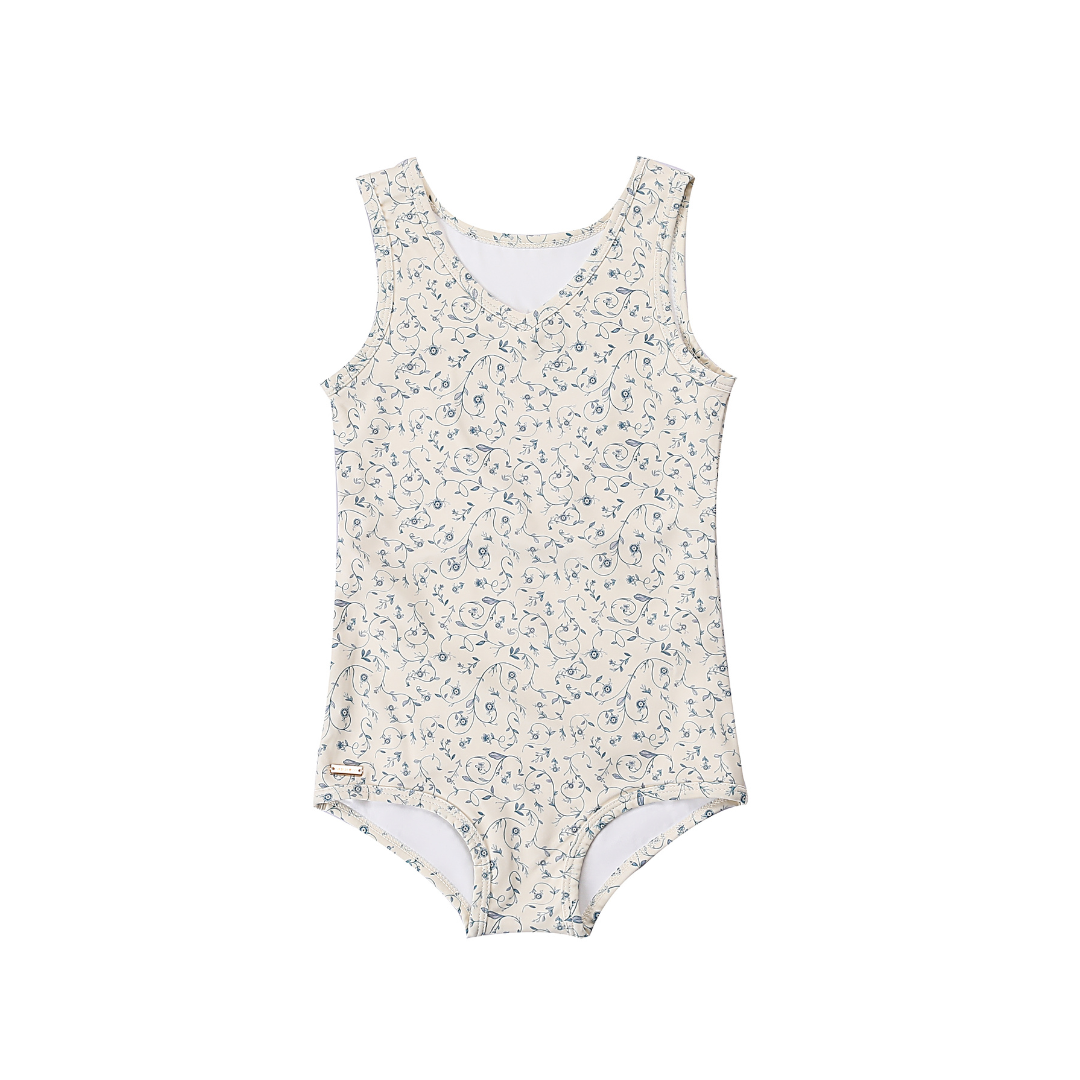 Sweetheart 1 Piece Swimsuit | UPF + Recycled - Scandi Floral