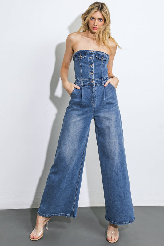 SKY FULL OF STARS DENIM JUMPSUIT - Mack & Harvie