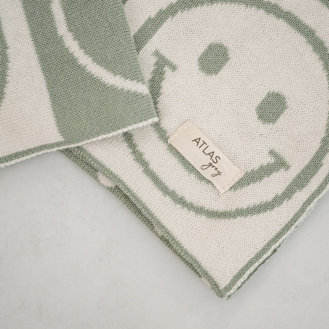 Smiley Knit Blanket - Mack & Harvie