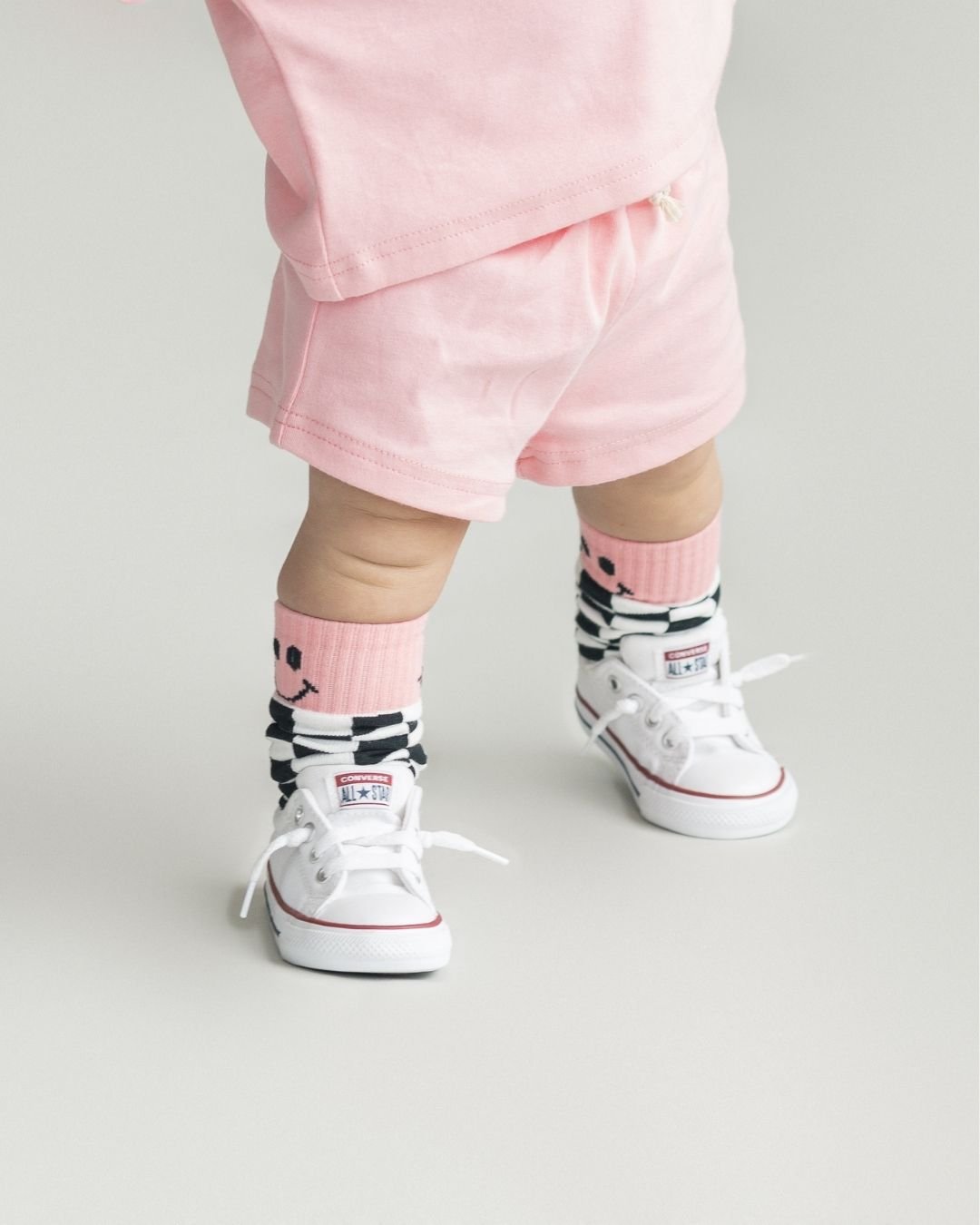 Smiley Shorts Set | Pink Peach - Mack & Harvie