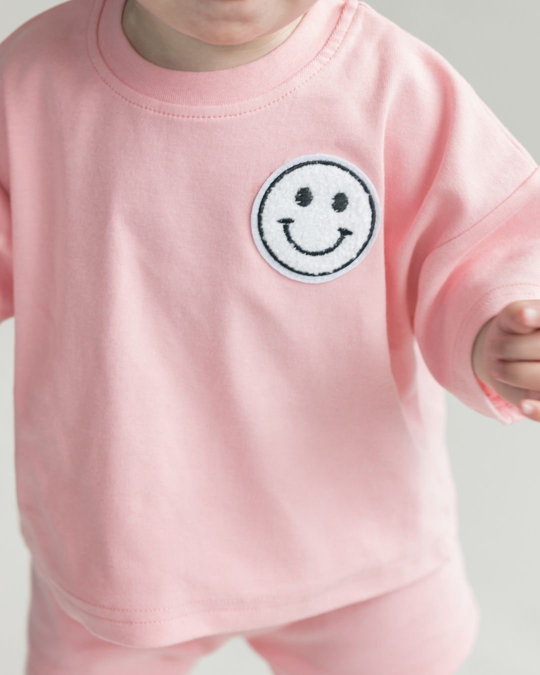 Smiley Shorts Set | Pink Peach - Mack & Harvie