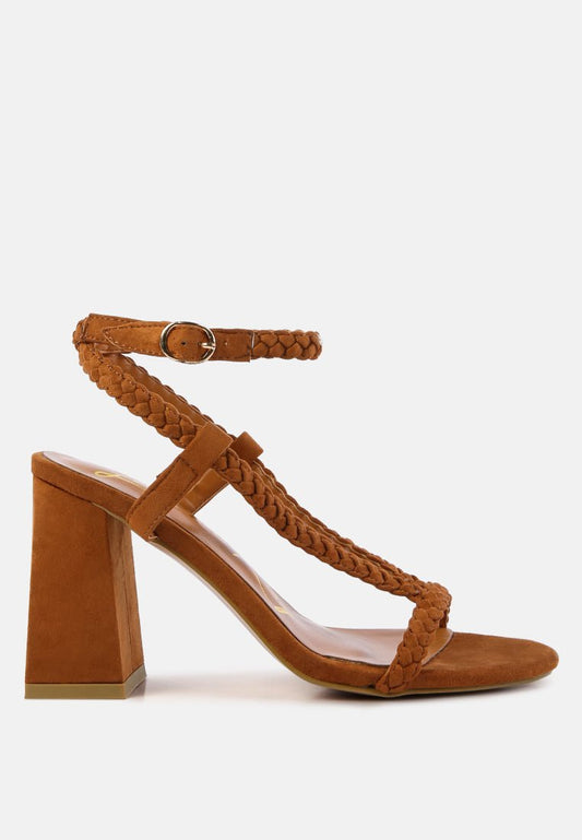 Smoosh Braided Block Heel Sandals - Mack & Harvie