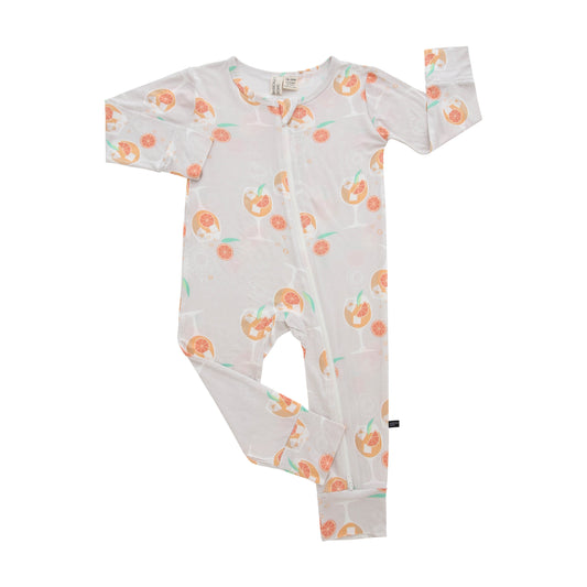 Amalfi Coast Aperol Spritz Gray Zippered Romper