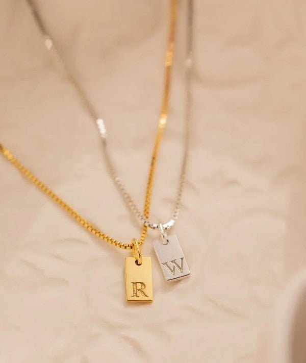 Stamped Initial Personalized Necklace - Mack & Harvie