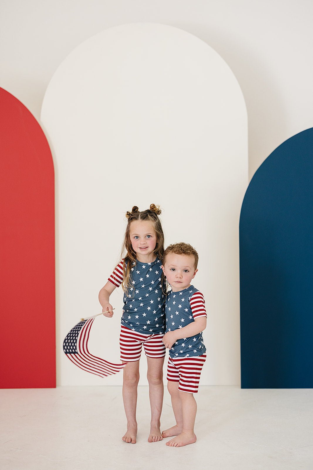 Stars + Stripes Bamboo Cozy Short Set - Mack & Harvie