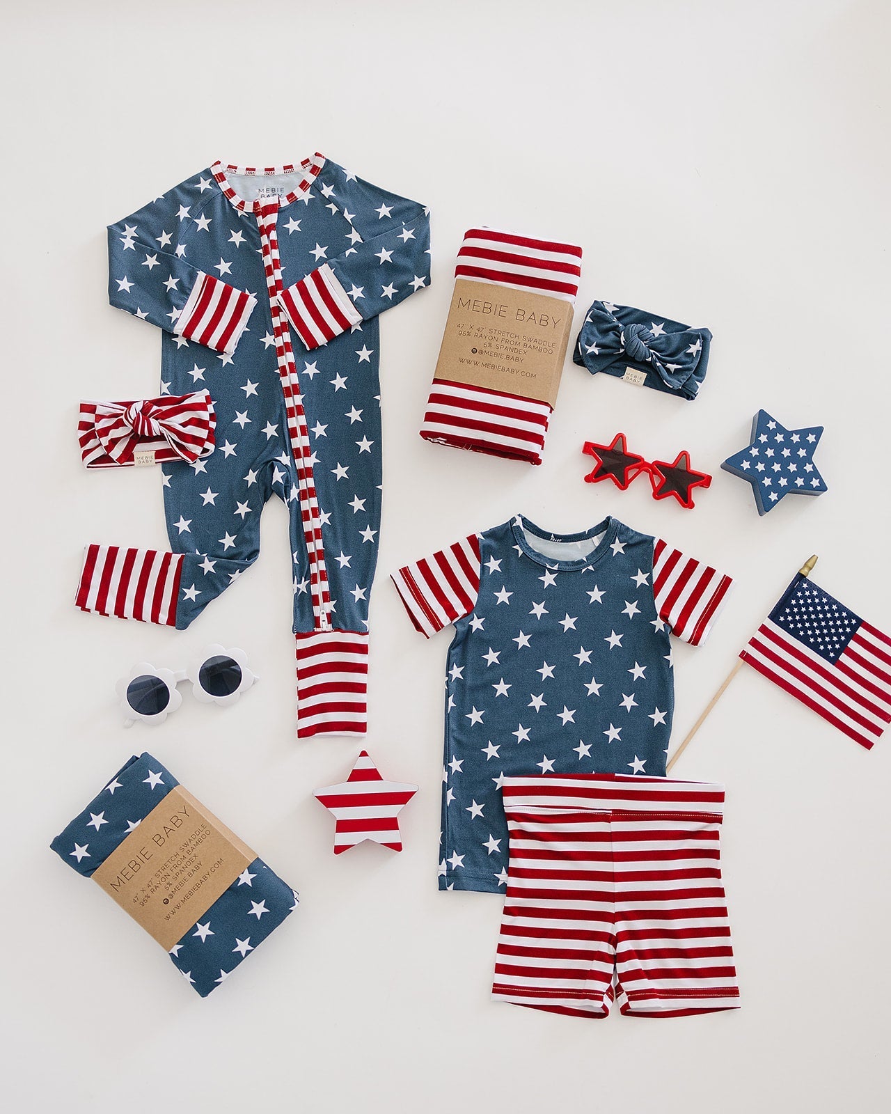 Stars + Stripes Bamboo Cozy Short Set - Mack & Harvie