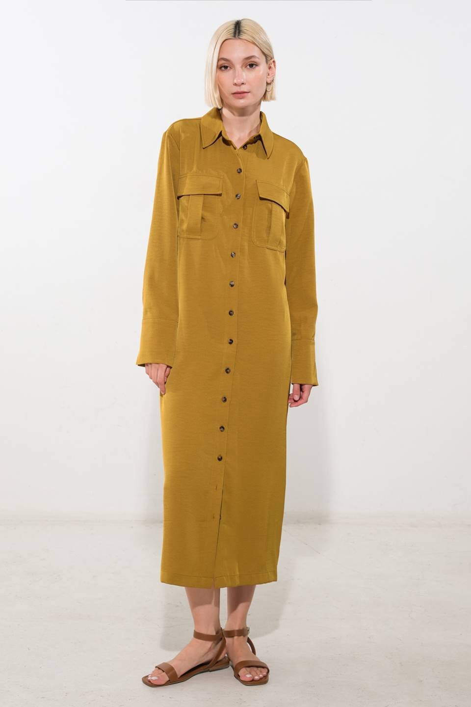 STATE OF BLISS WOVEN MIDI DRESS - Mack & Harvie