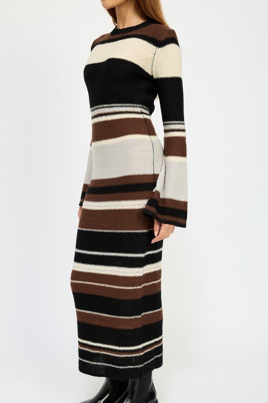 STRIPE MAXI BODYCON DRESS - Mack & Harvie