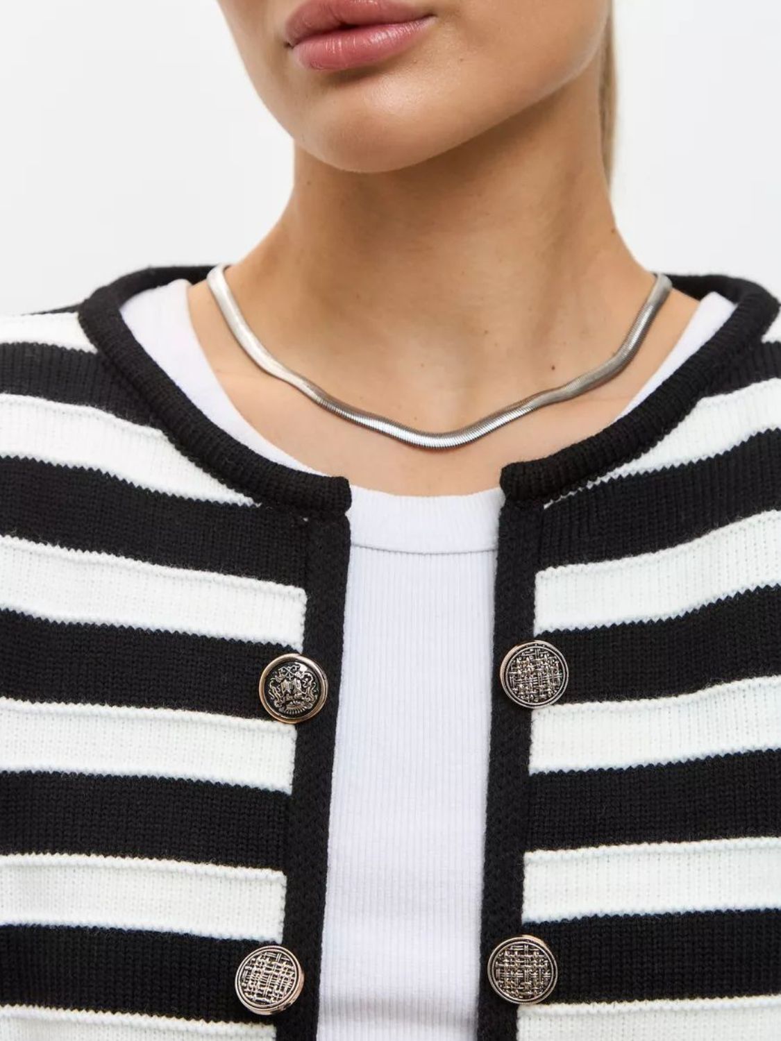 Striped Dropped Shoulder Long Sleeve Cardigan - Mack & Harvie