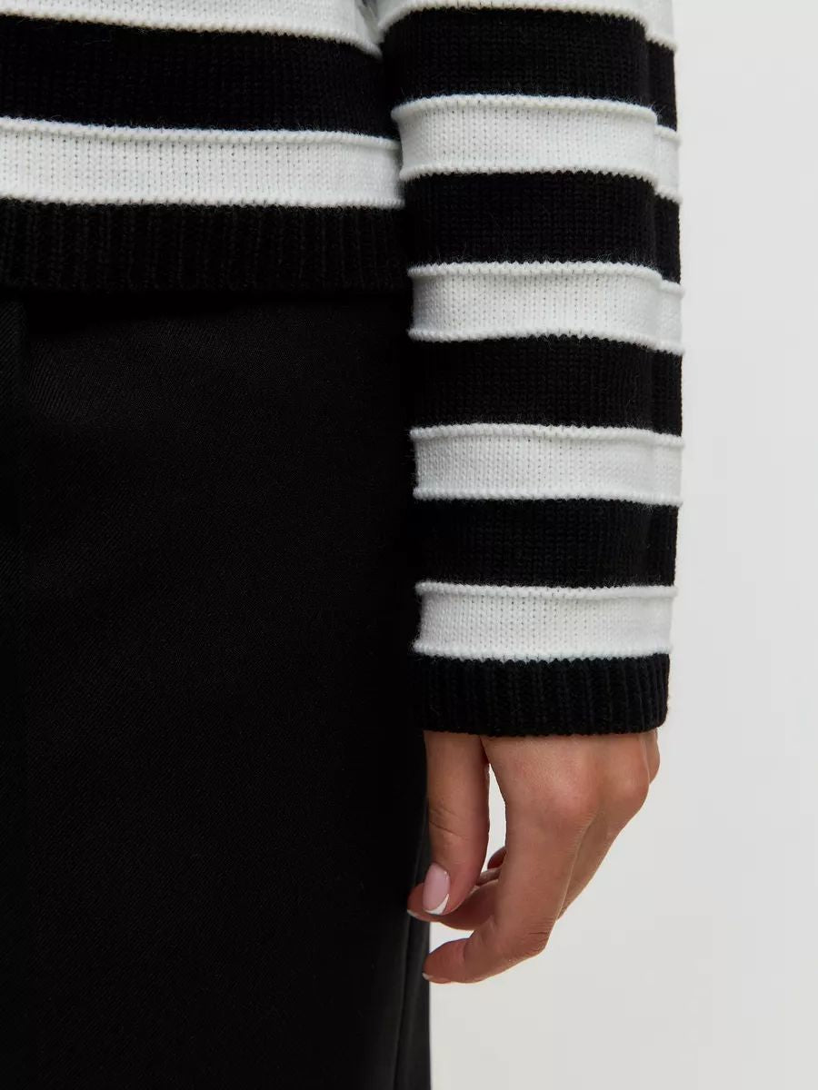 Striped Dropped Shoulder Long Sleeve Cardigan - Mack & Harvie