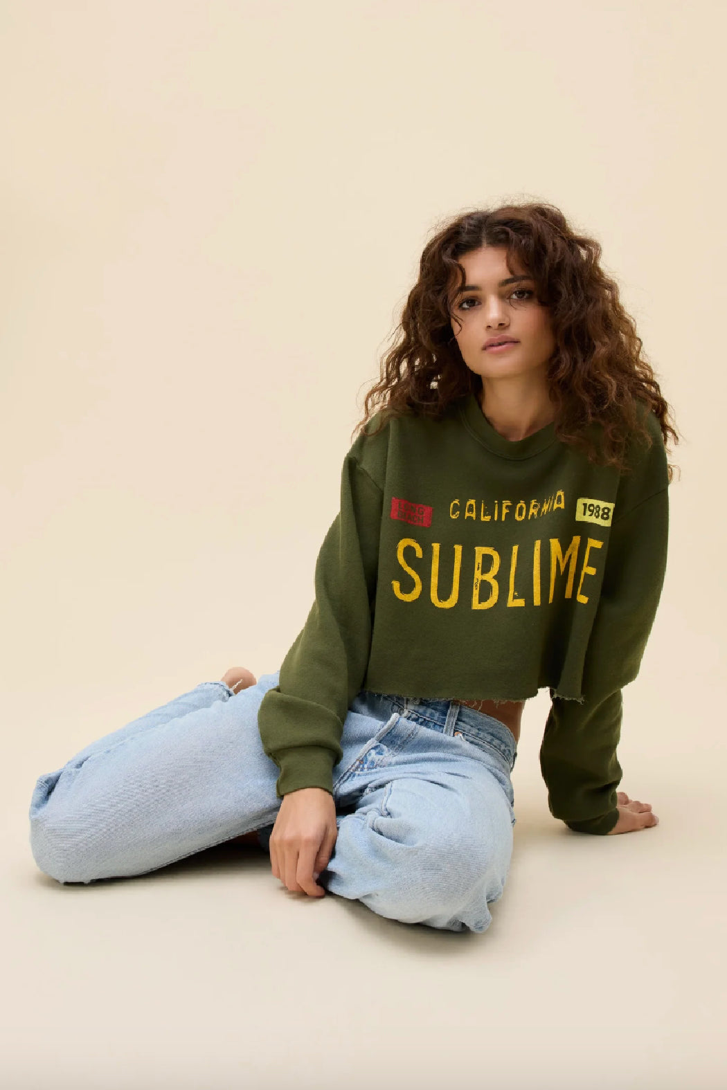 SUBLIME LICENSE PLATE CUT OFF SWEATSHIRT