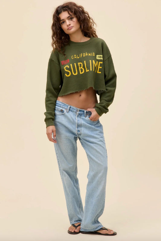 SUBLIME LICENSE PLATE CUT OFF SWEATSHIRT