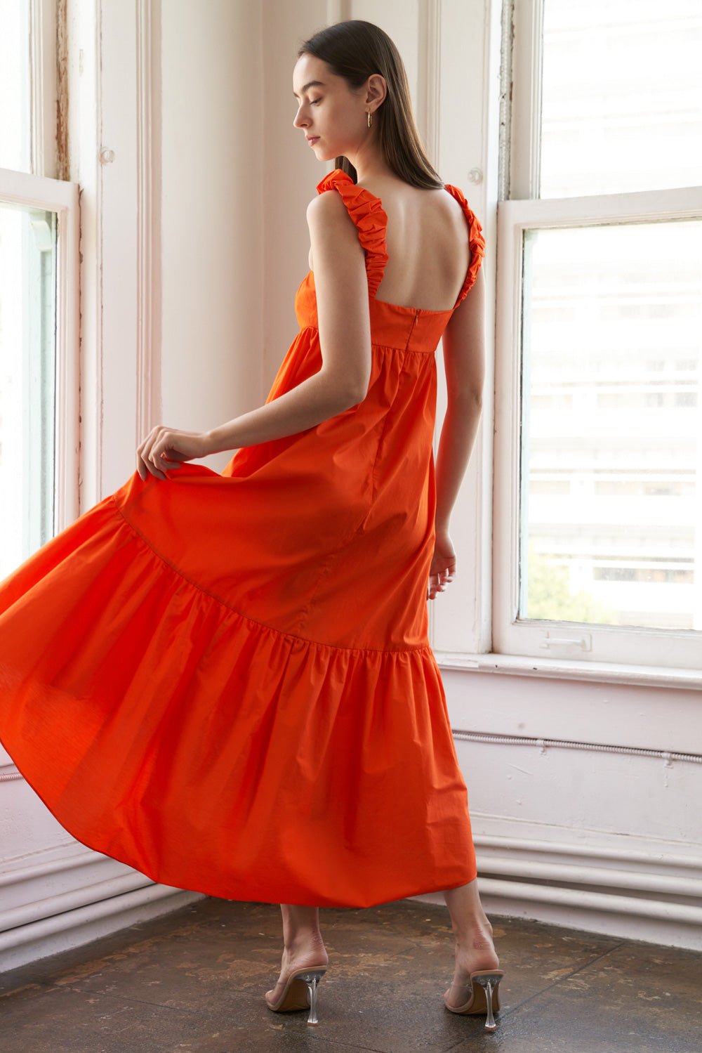 SUNBEAM SPLENDOR WOVEN MIDI DRESS - Mack & Harvie