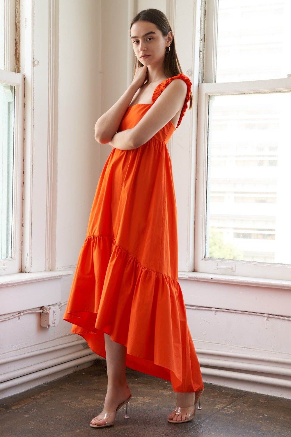 SUNBEAM SPLENDOR WOVEN MIDI DRESS - Mack & Harvie