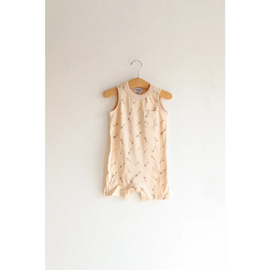 Beige Pocket Playsuit for the Ultimate Summer Vibe in Super Soft Cotton