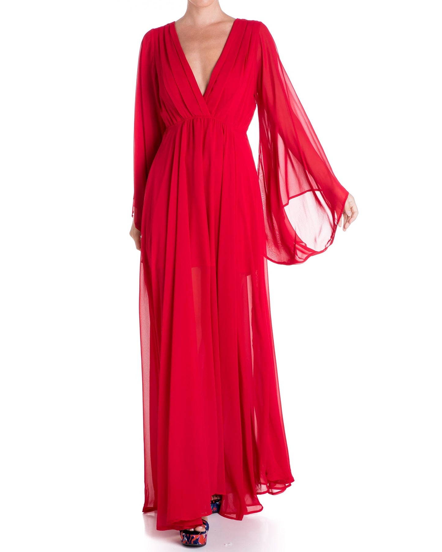Sunset Maxi Dress - Cherry - Mack & Harvie