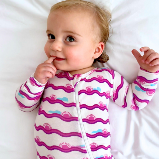 Hamptons Sunset Zippered Romper