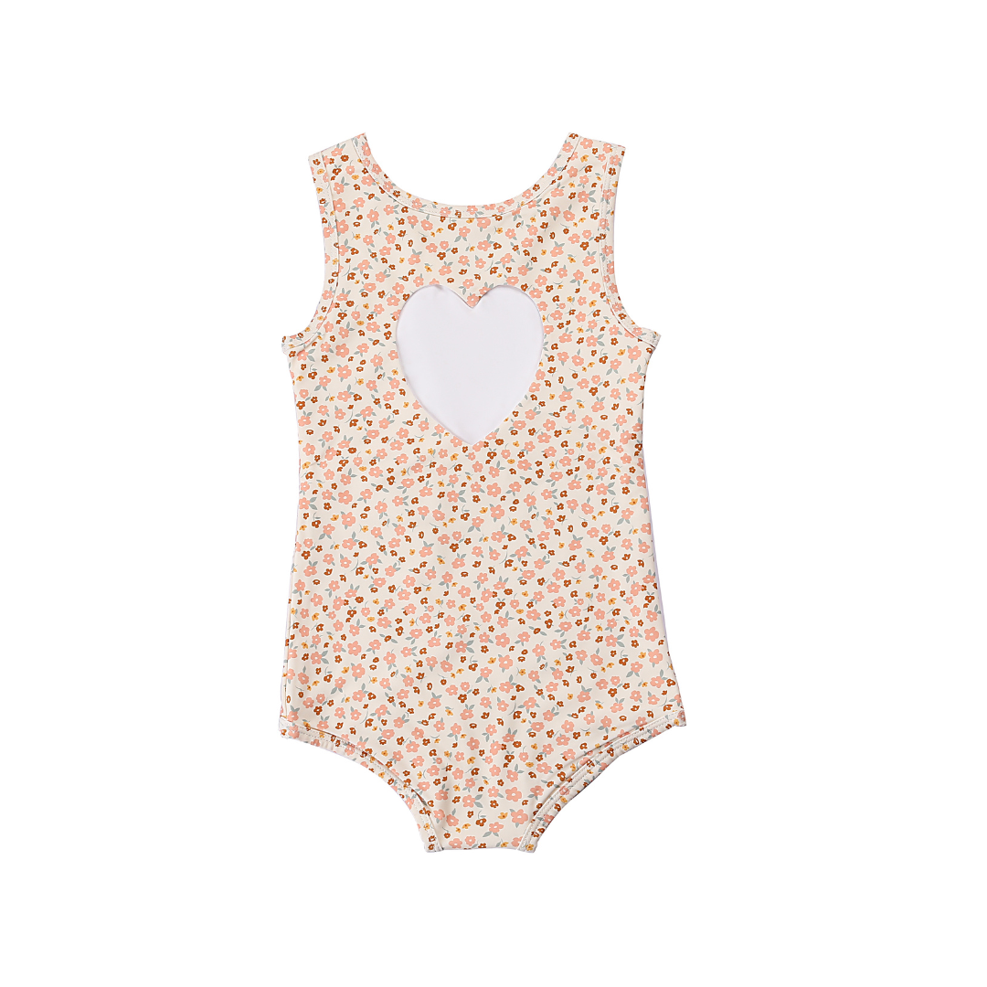 Sweetheart 1 Piece Swimsuit | UPF + Recycled - Sunset Meadow