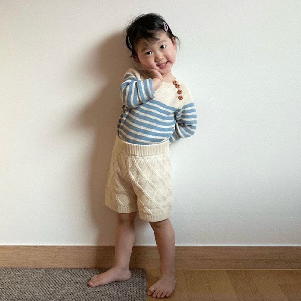 Sweater - Ecru/Glacier - Mack & Harvie