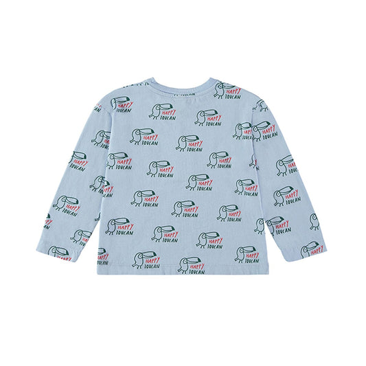 T-Shirt Allover Happy Toucan - Light Blue - Mack & Harvie
