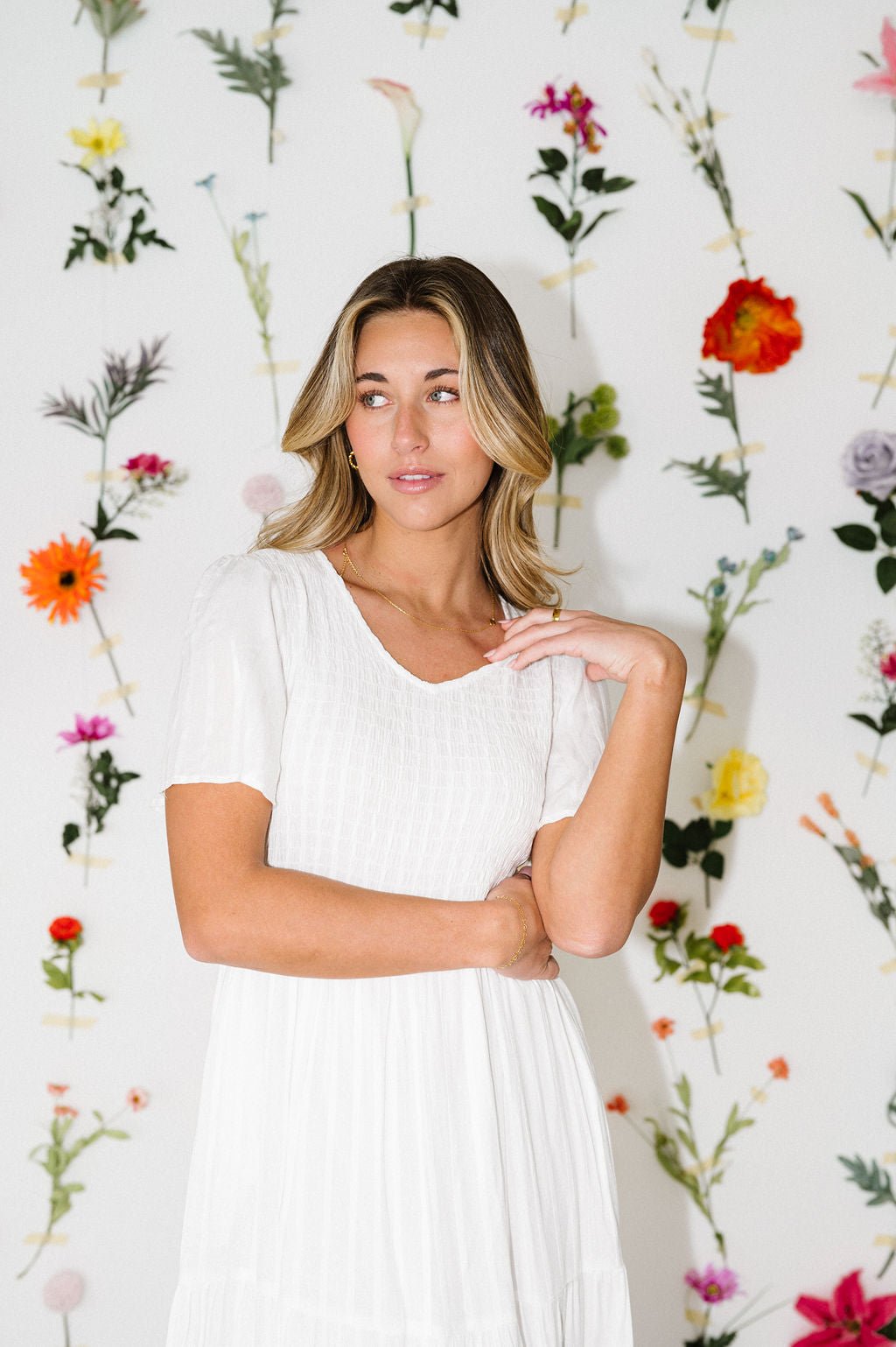 Tayla Dress in White - Mack & Harvie